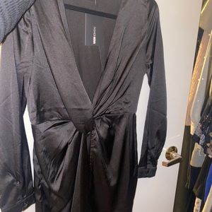 Black silk dress